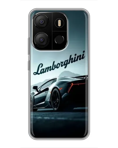 Чехол для TECNO Pop 7 Pro с картинкой «Классическая надпись Lamborghini»