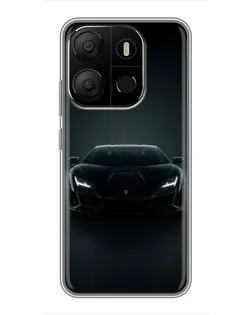 Чехол для TECNO Pop 7 Pro с картинкой «Черный Lamborghini Aventador» Чехол для TECNO Pop 7 Pro с картинкой «Черный Lamborghini Aventador»