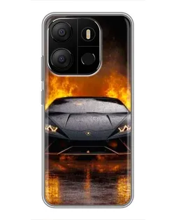 Чехол для TECNO Pop 7 Pro с картинкой «Lamborghini в огне» Чехол для TECNO Pop 7 Pro с картинкой «Lamborghini в огне»