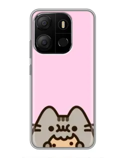 Чехол для TECNO Pop 7 Pro с картинкой «Pusheen и печенье» Чехол для TECNO Pop 7 Pro с картинкой «Pusheen и печенье»