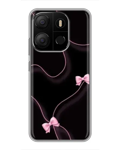 Чехол для TECNO Pop 7 Pro с картинкой «Розовые ленты»