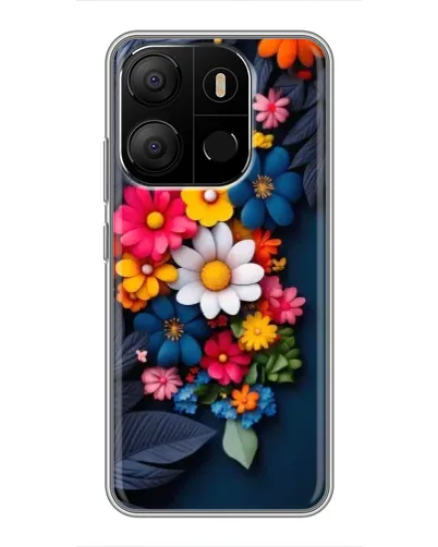 Чехол для TECNO Pop 7 Pro с картинкой «Цветочная феерия» Чехол для TECNO Pop 7 Pro с картинкой «Цветочная феерия»