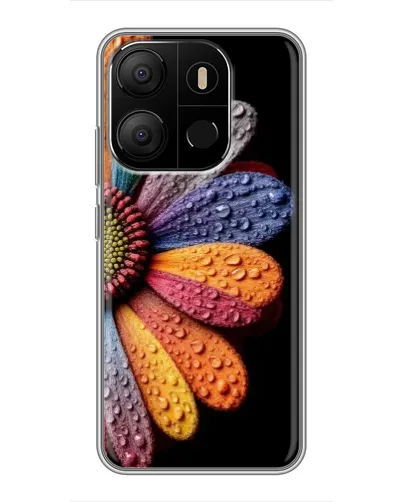 Чехол для TECNO Pop 7 Pro с картинкой «Радужный цветок» Чехол для TECNO Pop 7 Pro с картинкой «Радужный цветок»