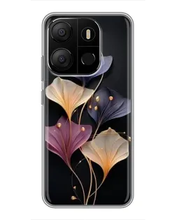 Чехол для TECNO Pop 7 Pro с картинкой «Лиловые цветы грации» Чехол для TECNO Pop 7 Pro с картинкой «Лиловые цветы грации»