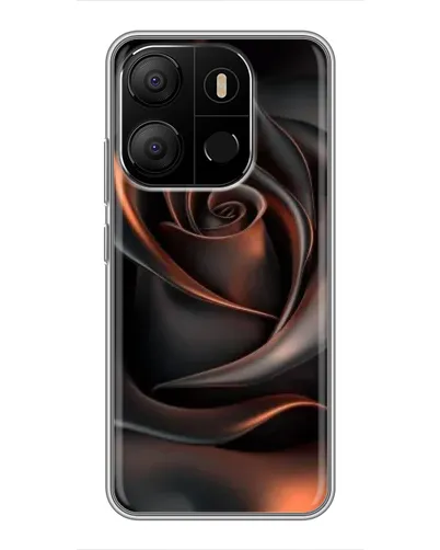 Чехол для TECNO Pop 7 Pro с картинкой «Шелковая черная роза» Чехол для TECNO Pop 7 Pro с картинкой «Шелковая черная роза»