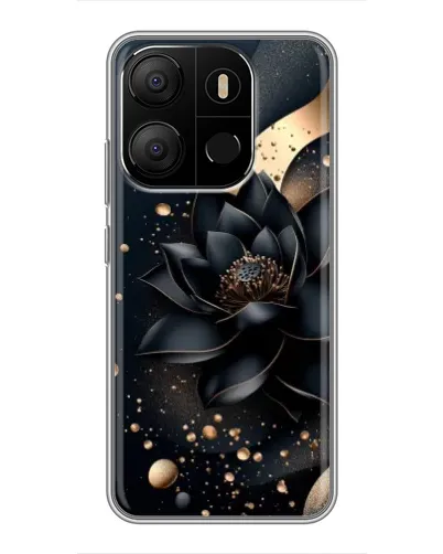 Чехол для TECNO Pop 7 Pro с картинкой «Черный лотос» Чехол для TECNO Pop 7 Pro с картинкой «Черный лотос»