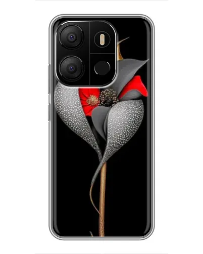 Чехол для TECNO Pop 7 Pro с картинкой «Серебряный фантазийный цветок» Чехол для TECNO Pop 7 Pro с картинкой «Серебряный фантазийный цветок»