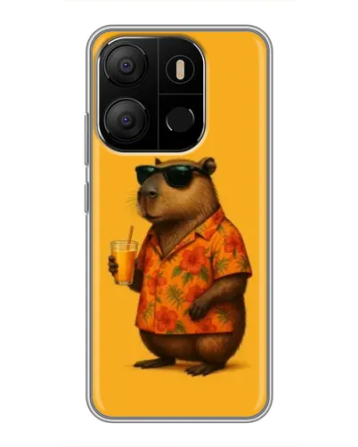 Чехол для TECNO Pop 7 Pro с картинкой «Капибара на отдыхе» Чехол для TECNO Pop 7 Pro с картинкой «Капибара на отдыхе»