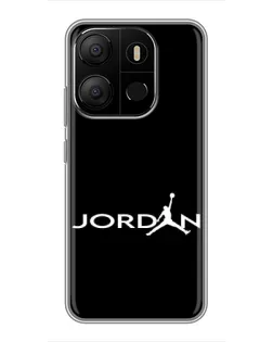 Чехол для TECNO Pop 7 с картинкой «Jordan White Logo» Чехол для TECNO Pop 7 с картинкой «Jordan White Logo»