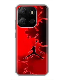 Чехол для TECNO Pop 7 с картинкой «Jordan Red Smoke» Чехол для TECNO Pop 7 с картинкой «Jordan Red Smoke»