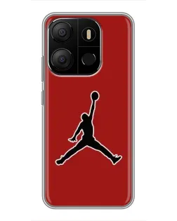 Чехол для TECNO Pop 7 с картинкой «Jordan Red Back» Чехол для TECNO Pop 7 с картинкой «Jordan Red Back»