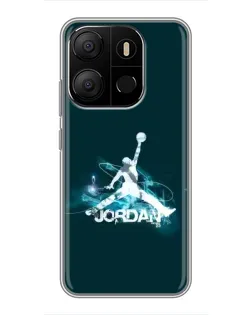 Чехол для TECNO Pop 7 с картинкой «Jordan Blue Fire» Чехол для TECNO Pop 7 с картинкой «Jordan Blue Fire»