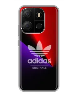 Чохол для TECNO Pop 7 з картинкою «Adidas Red Neon»