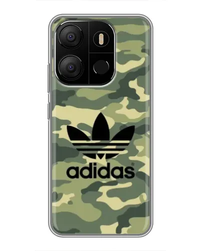 Чохол для TECNO Pop 7 з картинкою «Мілітарі стиль Adidas»