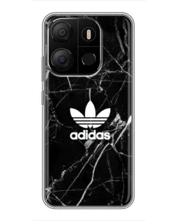 Чохол для TECNO Pop 7 з картинкою «Білий мармур Adidas»