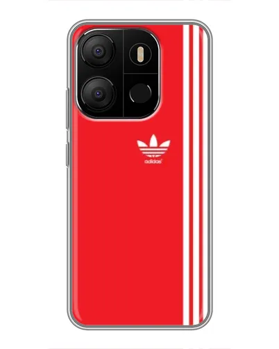 Чохол для TECNO Pop 7 з картинкою «Червоний мінімалізм Adidas»