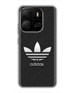 Чохол для TECNO Pop 7 з картинкою «Adidas Карбонова текстура»
