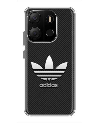 Чохол для TECNO Pop 7 з картинкою «Adidas Карбонова текстура»