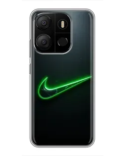 Чехол для TECNO Pop 7 с картинкой «Неоновый контур Nike» Чехол для TECNO Pop 7 с картинкой «Неоновый контур Nike»