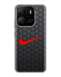 Чехол для TECNO Pop 7 с картинкой «Nike — карбоновая сетка» Чехол для TECNO Pop 7 с картинкой «Nike — карбоновая сетка»