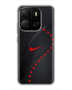 Чехол для TECNO Pop 7 с картинкой «Абстрактный дизайн Nike» Чехол для TECNO Pop 7 с картинкой «Абстрактный дизайн Nike»