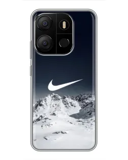Чехол для TECNO Pop 7 с картинкой «Nike — зимние горы» Чехол для TECNO Pop 7 с картинкой «Nike — зимние горы»