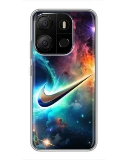 Чехол для TECNO Pop 7 с картинкой «Космический Nike Swoosh» Чехол для TECNO Pop 7 с картинкой «Космический Nike Swoosh»