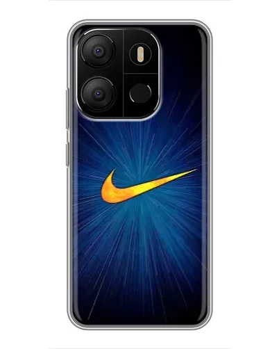 Чехол для TECNO Pop 7 с картинкой «Синий пульс Nike» Чехол для TECNO Pop 7 с картинкой «Синий пульс Nike»