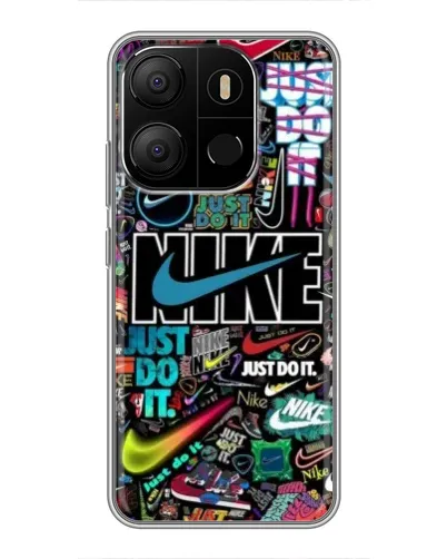 Чехол для TECNO Pop 7 с картинкой «Яркий коллаж Nike» Чехол для TECNO Pop 7 с картинкой «Яркий коллаж Nike»