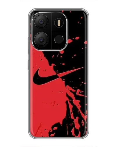 Чехол для TECNO Pop 7 с картинкой «Красные брызги Nike» Чехол для TECNO Pop 7 с картинкой «Красные брызги Nike»