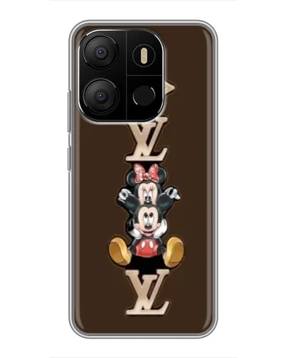 Чехол для TECNO Pop 7 с картинкой «LV и Микки Маус»
