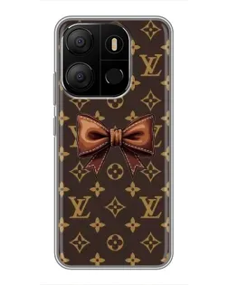 Чехол для TECNO Pop 7 с картинкой «LV с бантом»