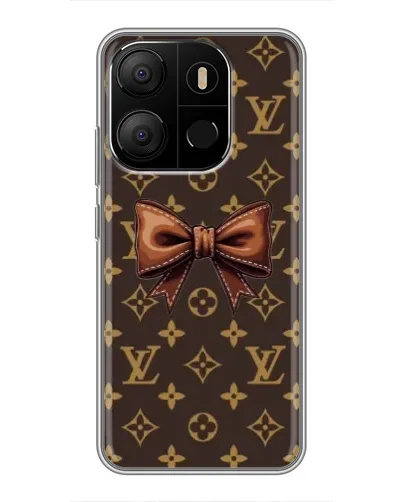 Чехол для TECNO Pop 7 с картинкой «LV с бантом»