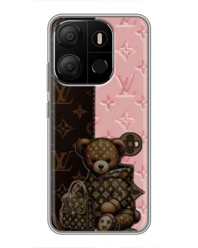 Чехол для TECNO Pop 7 с картинкой «Мишка в стиле LV»