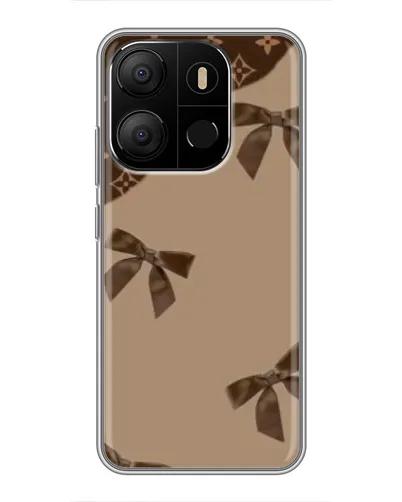 Чехол для TECNO Pop 7 с картинкой «LV — кофейный атлас»