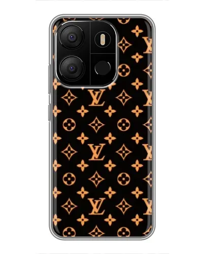 Чехол для TECNO Pop 7 с картинкой «Золотая монограмма LV»