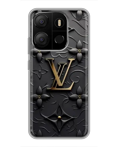 Чехол для TECNO Pop 7 с картинкой «Кожаная текстура LV»