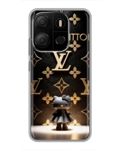 Чехол для TECNO Pop 7 с картинкой «Монограмма с фигурой»
