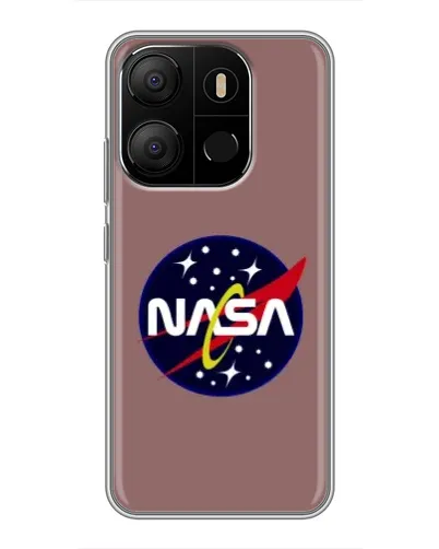 Чехол для TECNO Pop 7 с картинкой «NASA — ретро космос» Чехол для TECNO Pop 7 с картинкой «NASA — ретро космос»