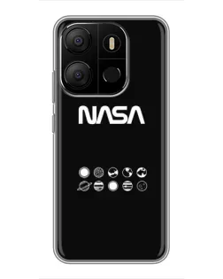 Чехол для TECNO Pop 7 с картинкой «NASA — технический принт» Чехол для TECNO Pop 7 с картинкой «NASA — технический принт»
