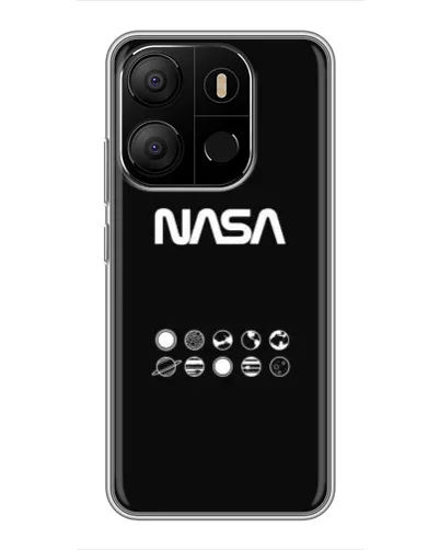 Чехол для TECNO Pop 7 с картинкой «NASA — технический принт» Чехол для TECNO Pop 7 с картинкой «NASA — технический принт»