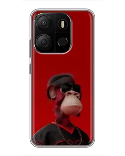 Чохол для TECNO Pop 7 з картинкою «Bored Ape в червоному» Чохол для TECNO Pop 7 з картинкою «Bored Ape в червоному»