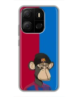 Чохол для TECNO Pop 7 з картинкою «Bored Ape — фанат Барси» Чохол для TECNO Pop 7 з картинкою «Bored Ape — фанат Барси»