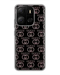 Чехол для TECNO Pop 7 с картинкой «Классическая монограмма Gucci»