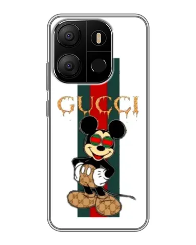 Чехол для TECNO Pop 7 с картинкой «Микки Маус Gucci — полосы» Чехол для TECNO Pop 7 с картинкой «Микки Маус Gucci — полосы»
