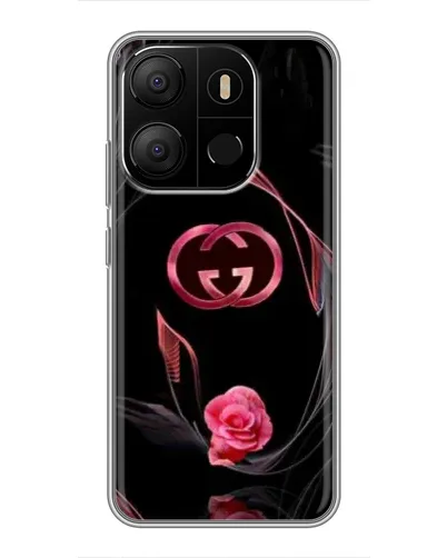 Чехол для TECNO Pop 7 с картинкой «Gucci — неоновая роза» Чехол для TECNO Pop 7 с картинкой «Gucci — неоновая роза»