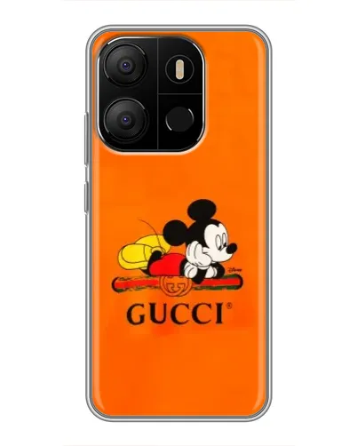 Чехол для TECNO Pop 7 с картинкой «Микки Маус Gucci — оранж» Чехол для TECNO Pop 7 с картинкой «Микки Маус Gucci — оранж»