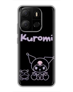 Чехол для TECNO Pop 7 с картинкой «Kuromi — черный минимализм» Чехол для TECNO Pop 7 с картинкой «Kuromi — черный минимализм»