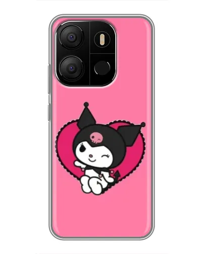 Чехол для TECNO Pop 7 с картинкой «Kuromi — любовь в сердце» Чехол для TECNO Pop 7 с картинкой «Kuromi — любовь в сердце»