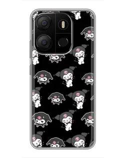 Чехол для TECNO Pop 7 с картинкой «Черный паттерн Kuromi» Чехол для TECNO Pop 7 с картинкой «Черный паттерн Kuromi»